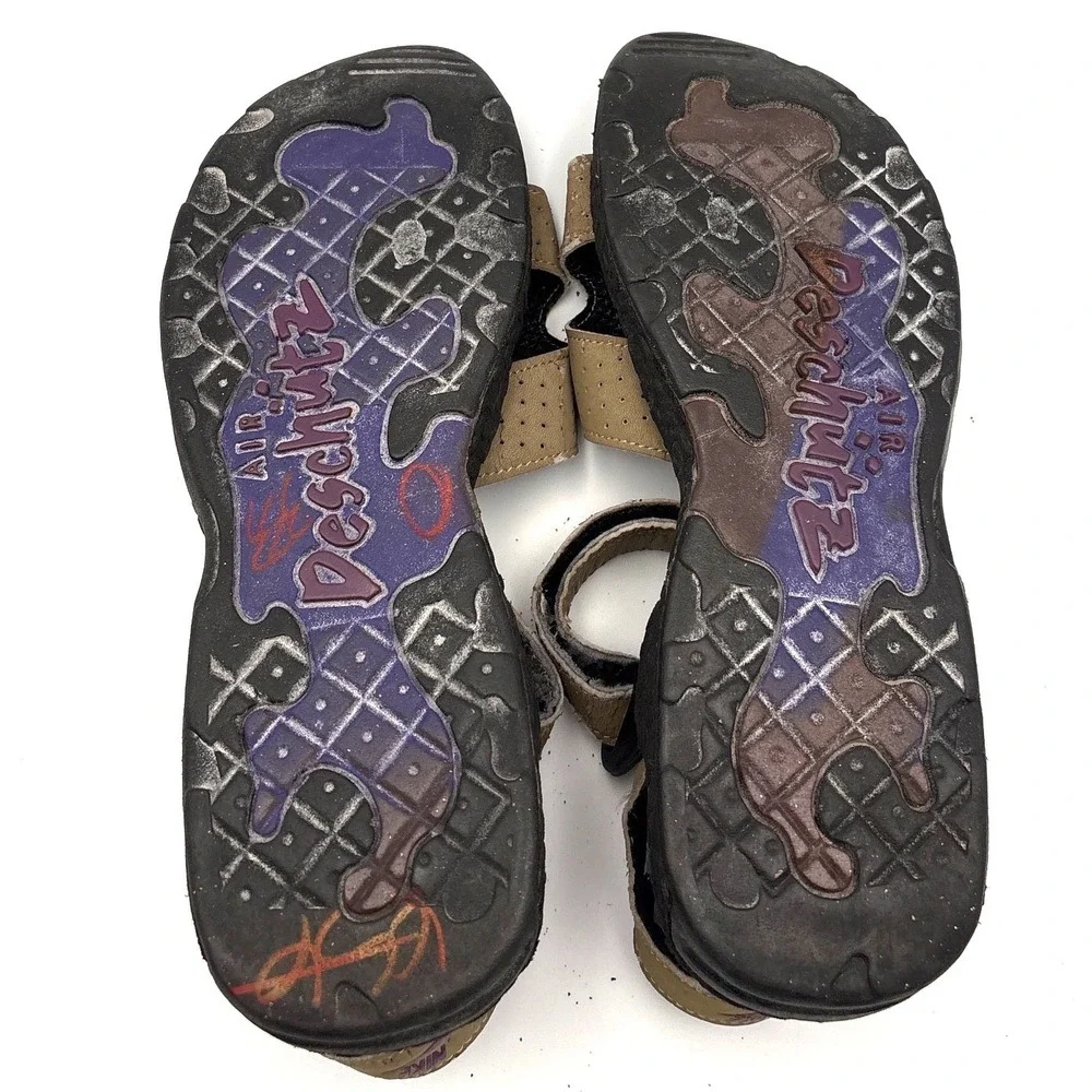 VTG Nike Air Deschutz II ACG Sandals Tan Black Purple‎ 690002-201 Mens 10